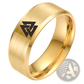 Engraved Valknut Viking Symbol Stainless Steel Band Ring
