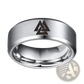Engraved Valknut Viking Symbol Stainless Steel Band Ring