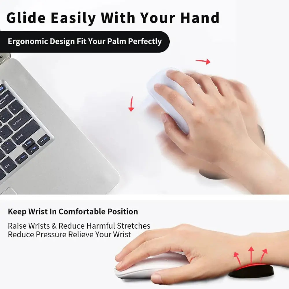Ergonomic Silicone Gel Mouse Wrist Rest with Gliding Base
