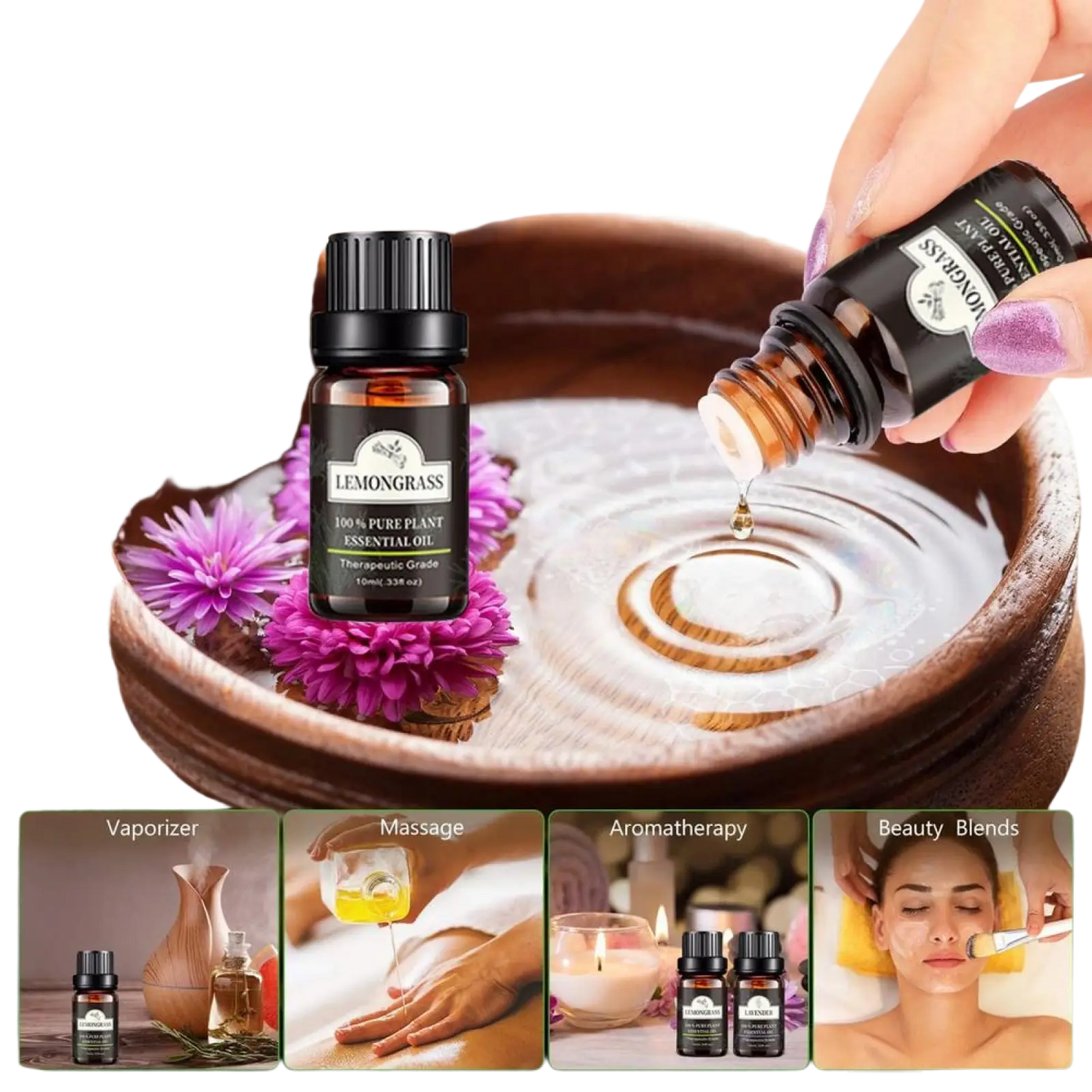Essential Oil Set 10ml Pure Plant Aromatherapy 6 Pack