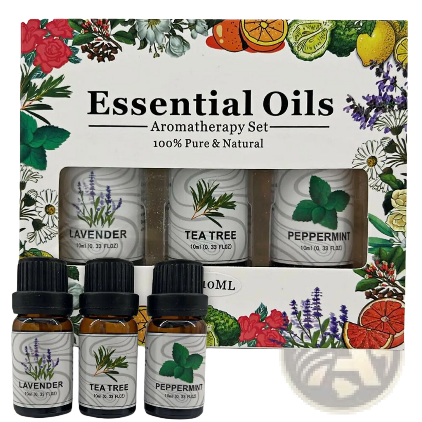 Essential Oil Set Lavender Tea Tree Peppermint 3 Pack