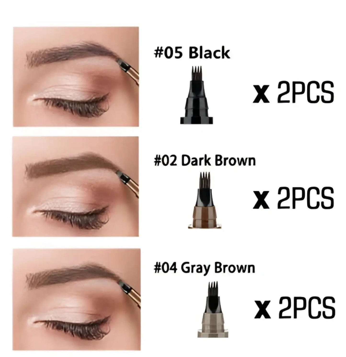 Eyebrow Pencil Waterproof Long Lasting 4 Claw Pen