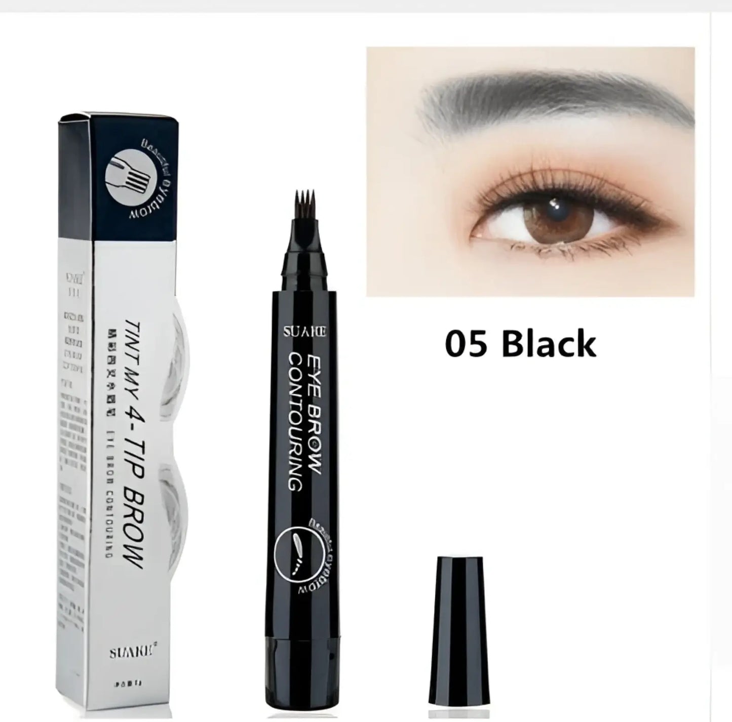Eyebrow Pencil Waterproof Long Lasting 4 Claw Pen