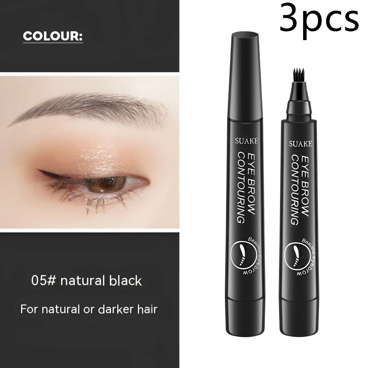 Eyebrow Pencil Waterproof Long Lasting 4 Claw Pen