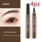 Eyebrow Pencil Waterproof Long Lasting 4 Claw Pen