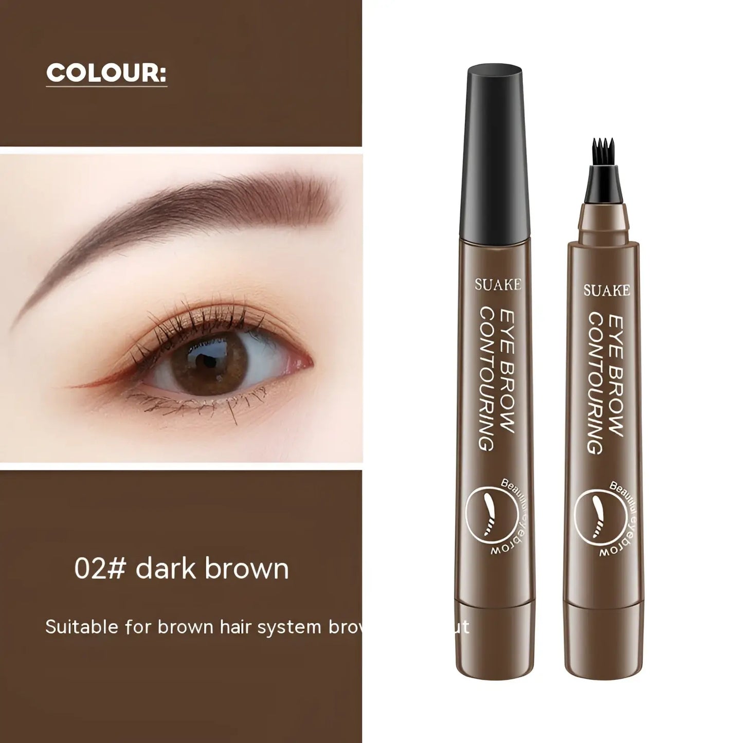 Eyebrow Pencil Waterproof Long Lasting 4 Claw Pen