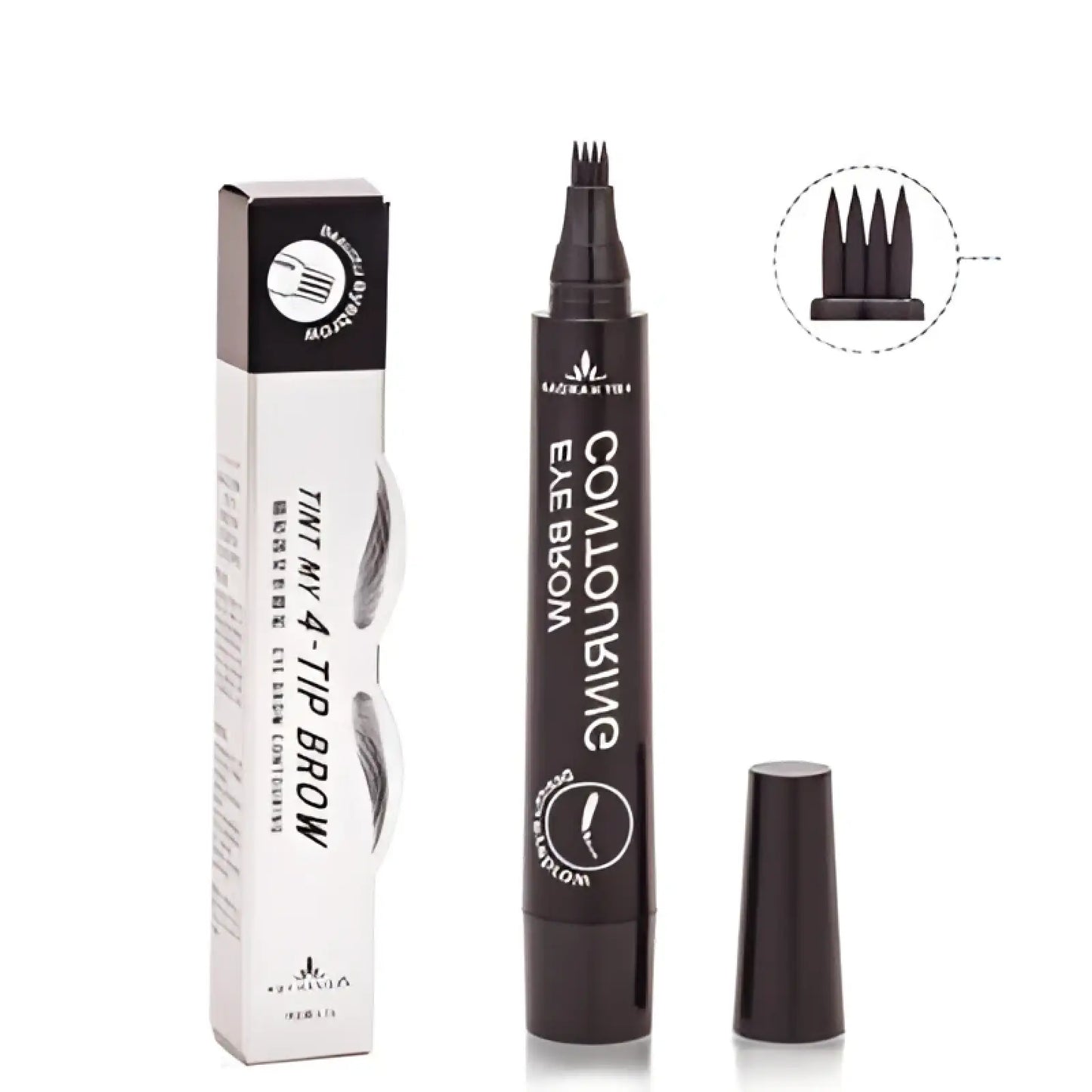 Eyebrow Pencil Waterproof Long Lasting 4 Claw Pen