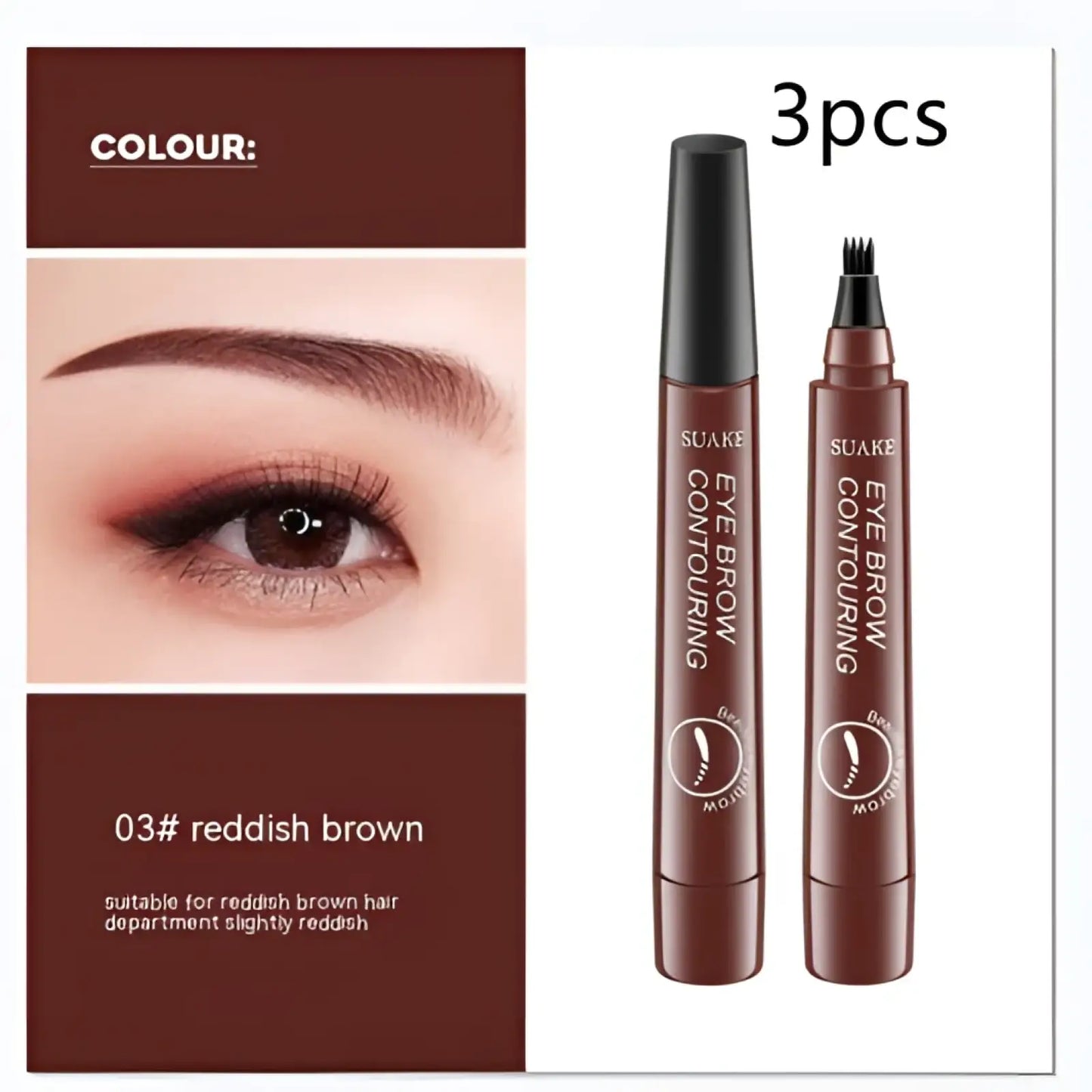 Eyebrow Pencil Waterproof Long Lasting 4 Claw Pen
