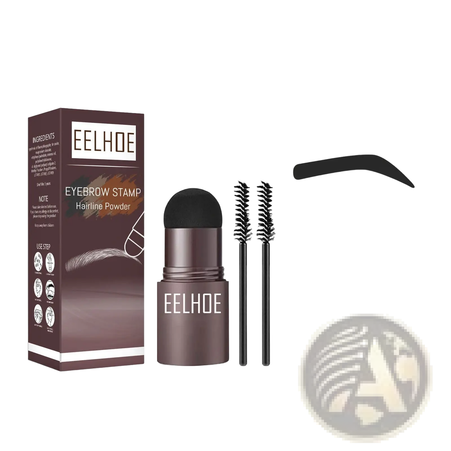 Eyebrow Powder Stencil Kit with Stamp and Pencil