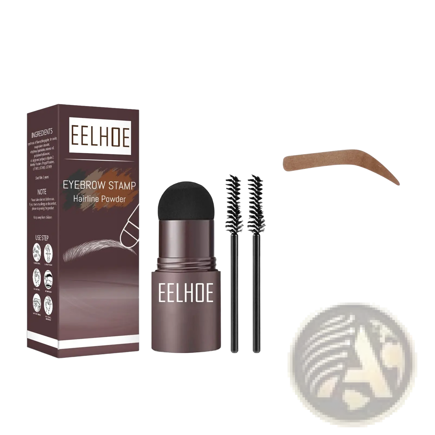 Eyebrow Powder Stencil Kit with Stamp and Pencil