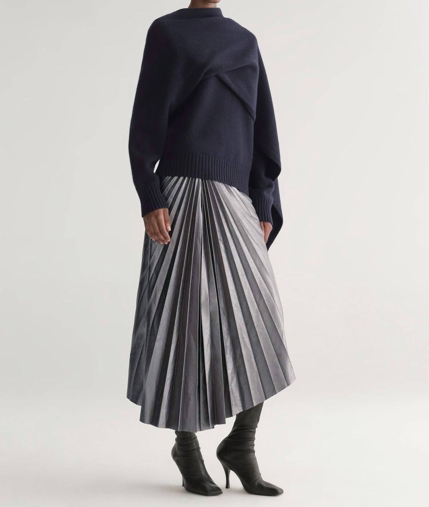 A.L.C. - Tracy Metallic Vegan Leather Skirt