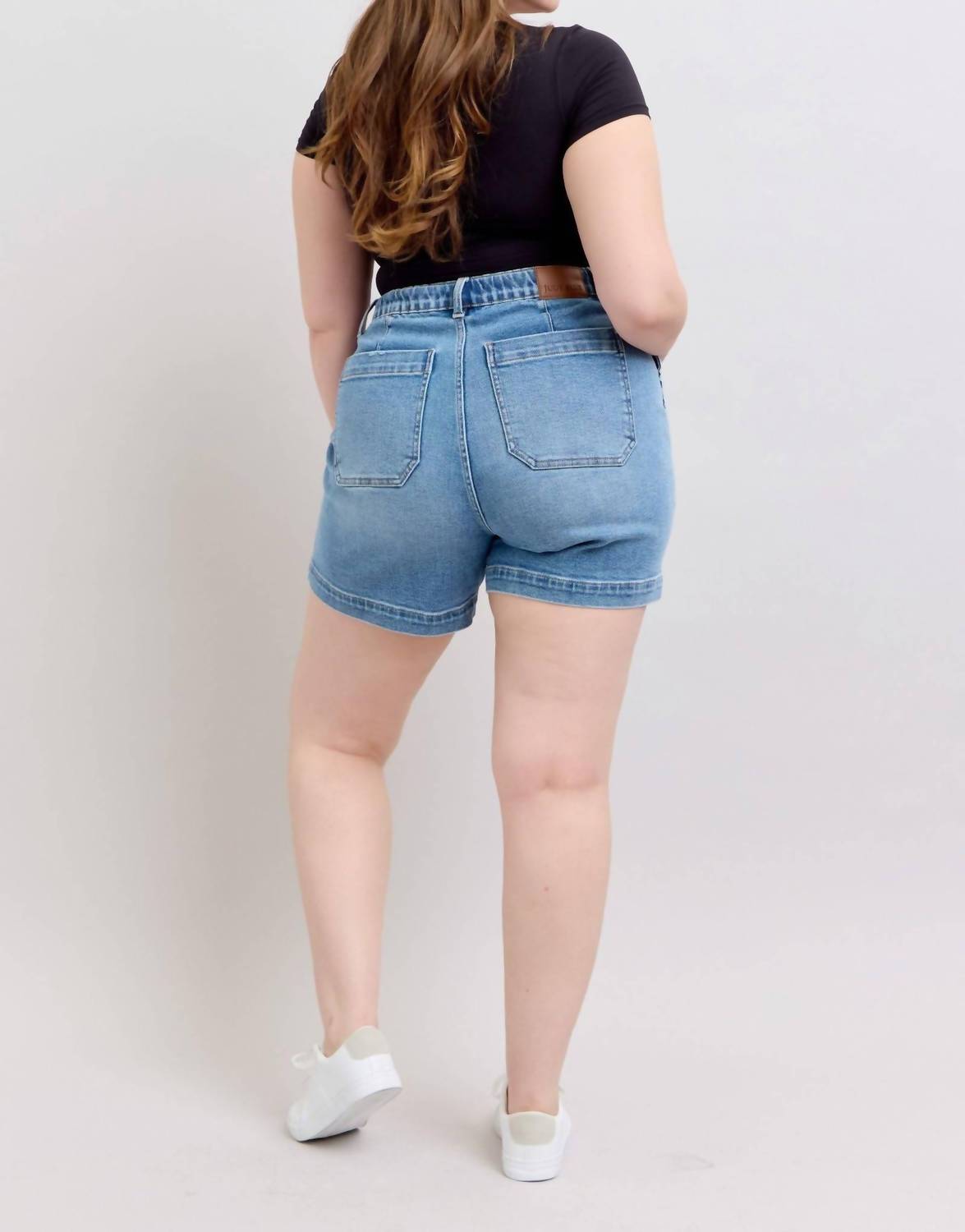 Judy Blue - High Waist Vintage Wash Jogger Denim Short