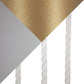 Rope Contemporary Floor Lamp in Natural Wood, White Metal, and Rope Accent