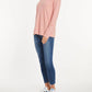 Mododoc - Long Sleeve Wide V-neck Tunic Top