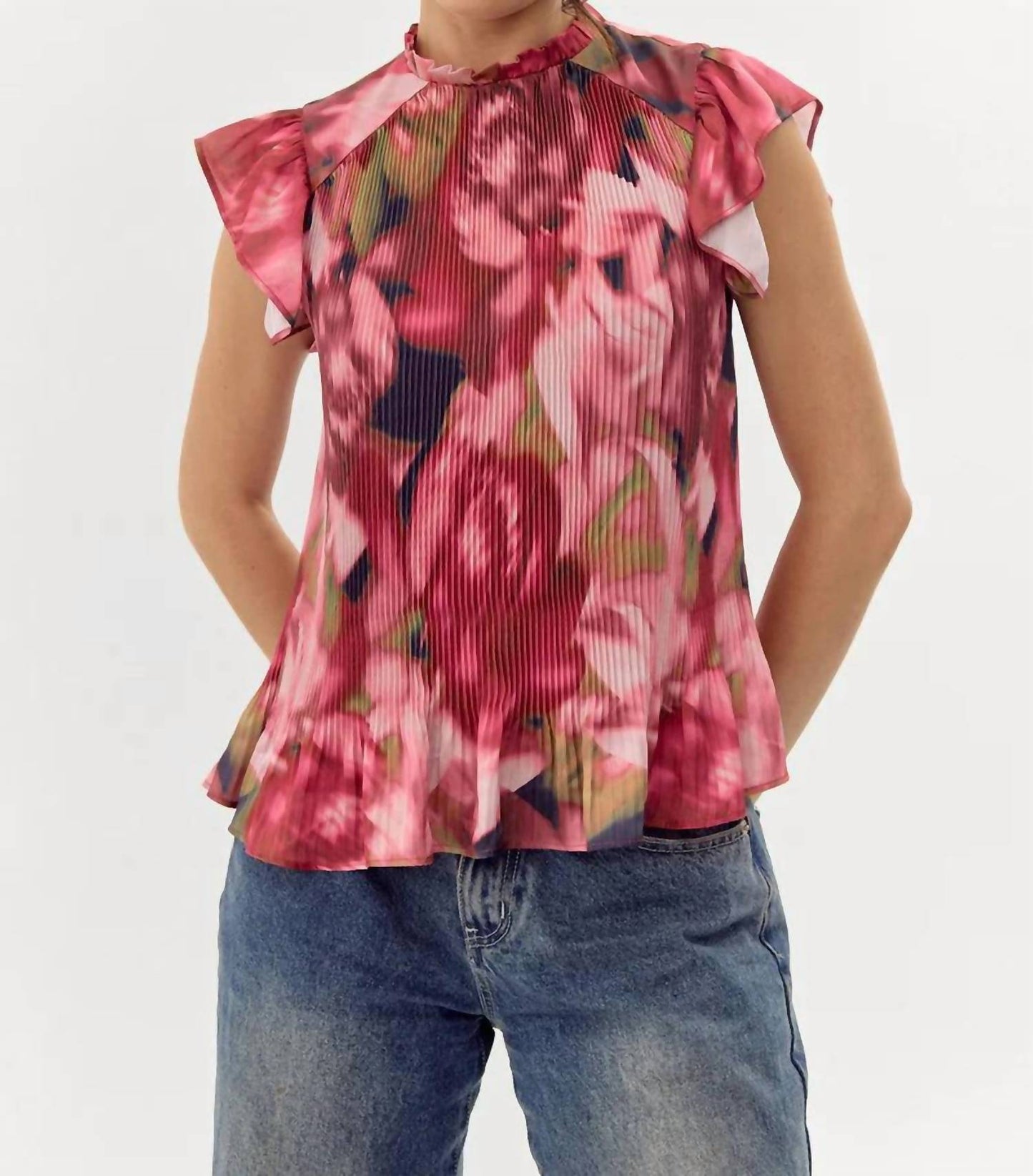 Adelyn Rae - Jacinda Pintucked Blouse