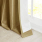 Twist Tab Lined Window Curtain Panel Bronze 50x84