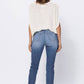 Judy Blue - High Waist Cuffed Distressed Boyfriend Jeans