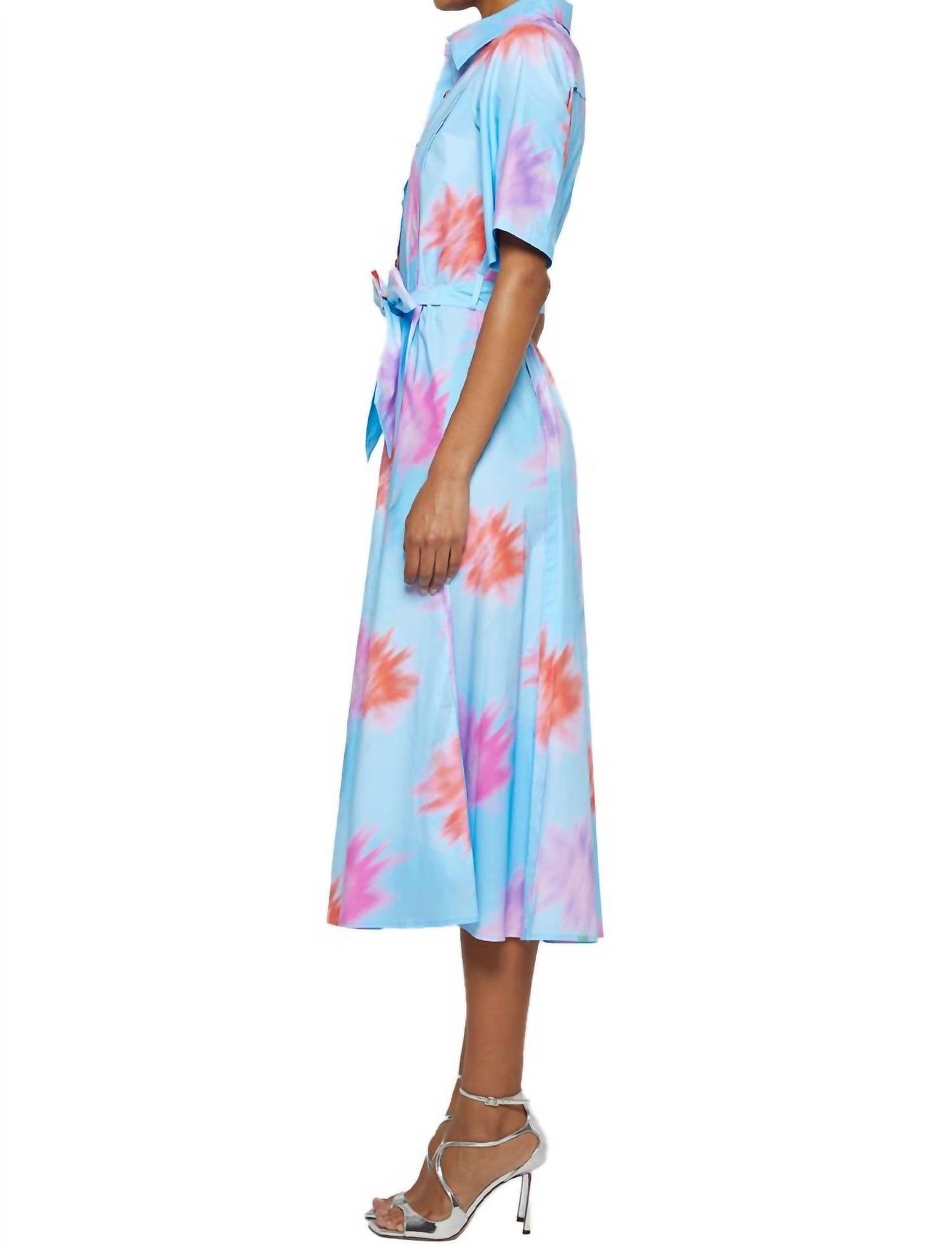 Prabal Gurung - Short Sleeve Midi Floral Shirtdress