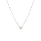14k White Gold Polished Mini Heart Necklace