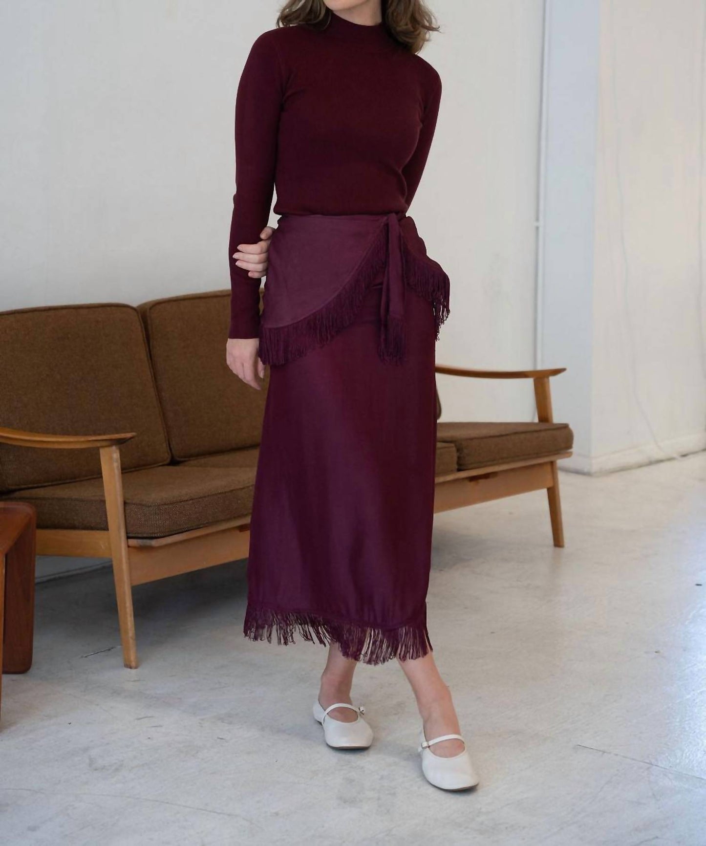 Mima Rosso - Burgundy Knit Top