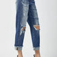 Risen - High Rise Boyfriend Destroyed Jeans