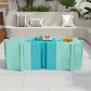3-Piece Artistic Puzzle Table Set with Modular Interlocking Design