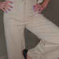 Allie Rose - Suede Laser Cut Wide Leg Pants