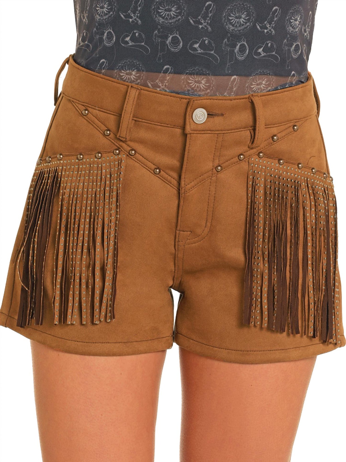 Rock & Roll Cowgirl - Suede Fringe Shorts