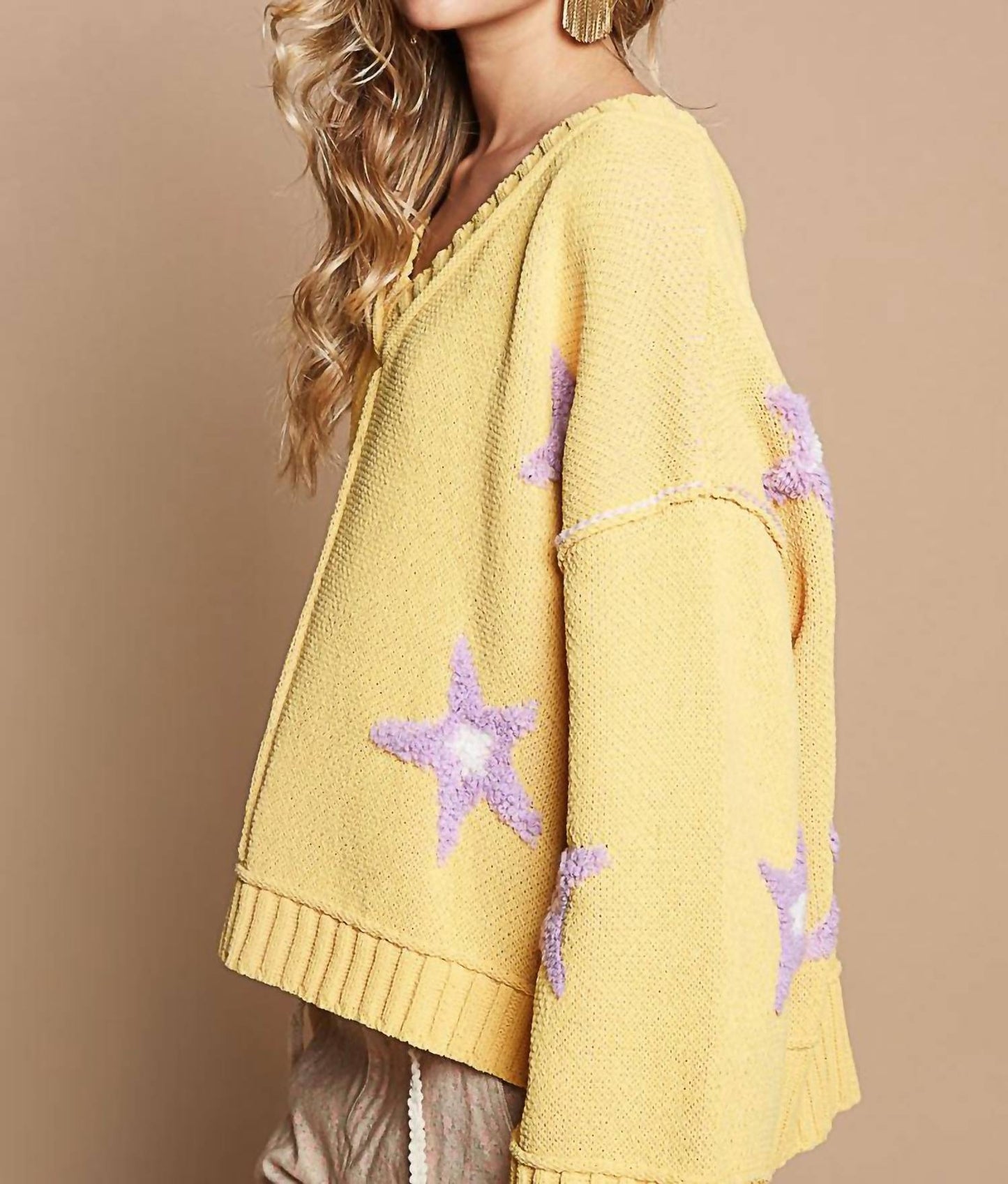 Pol - Star Patch Sweater
