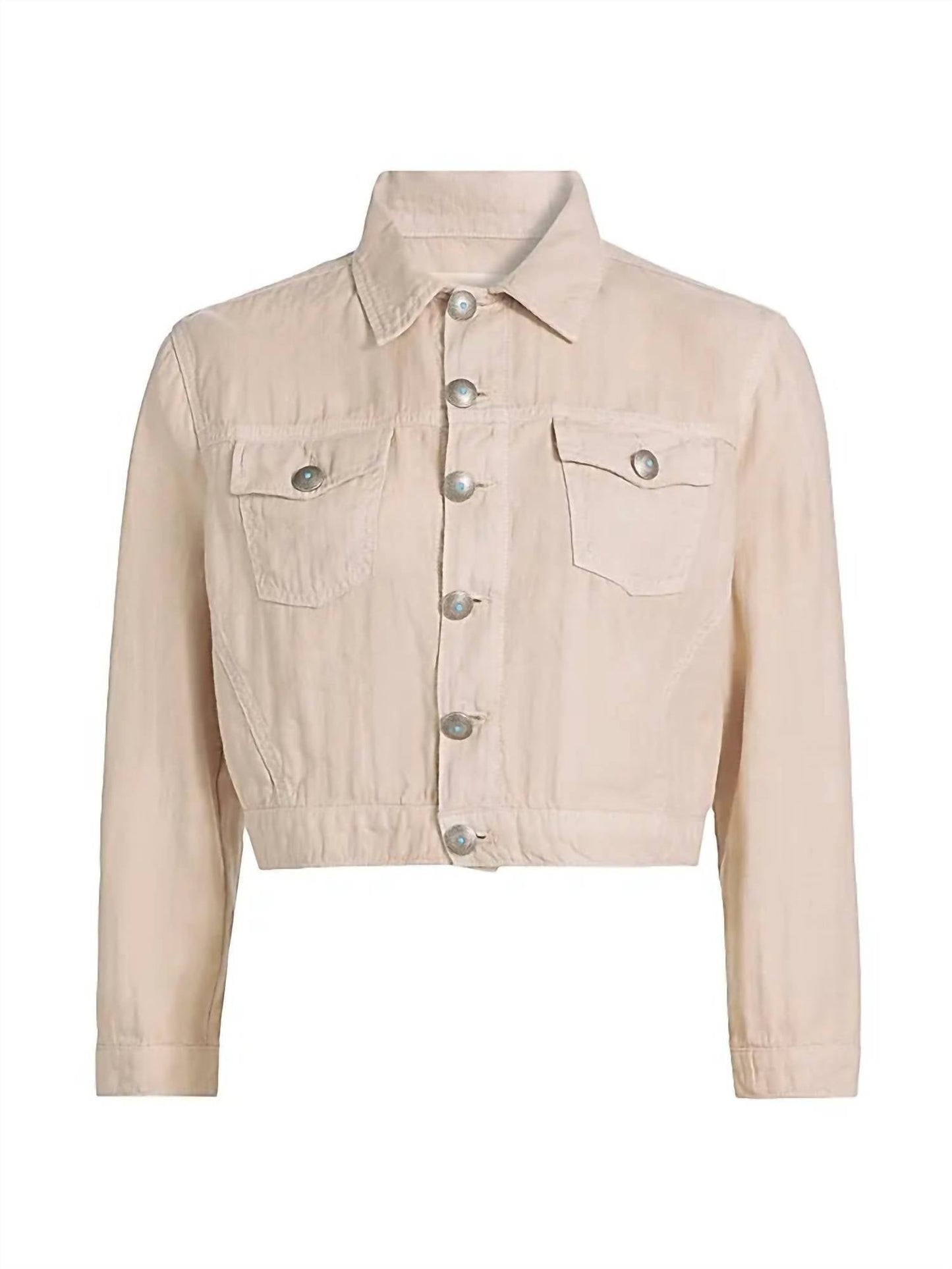 L'Agence - Koda Coated Cropped Jean Jacket