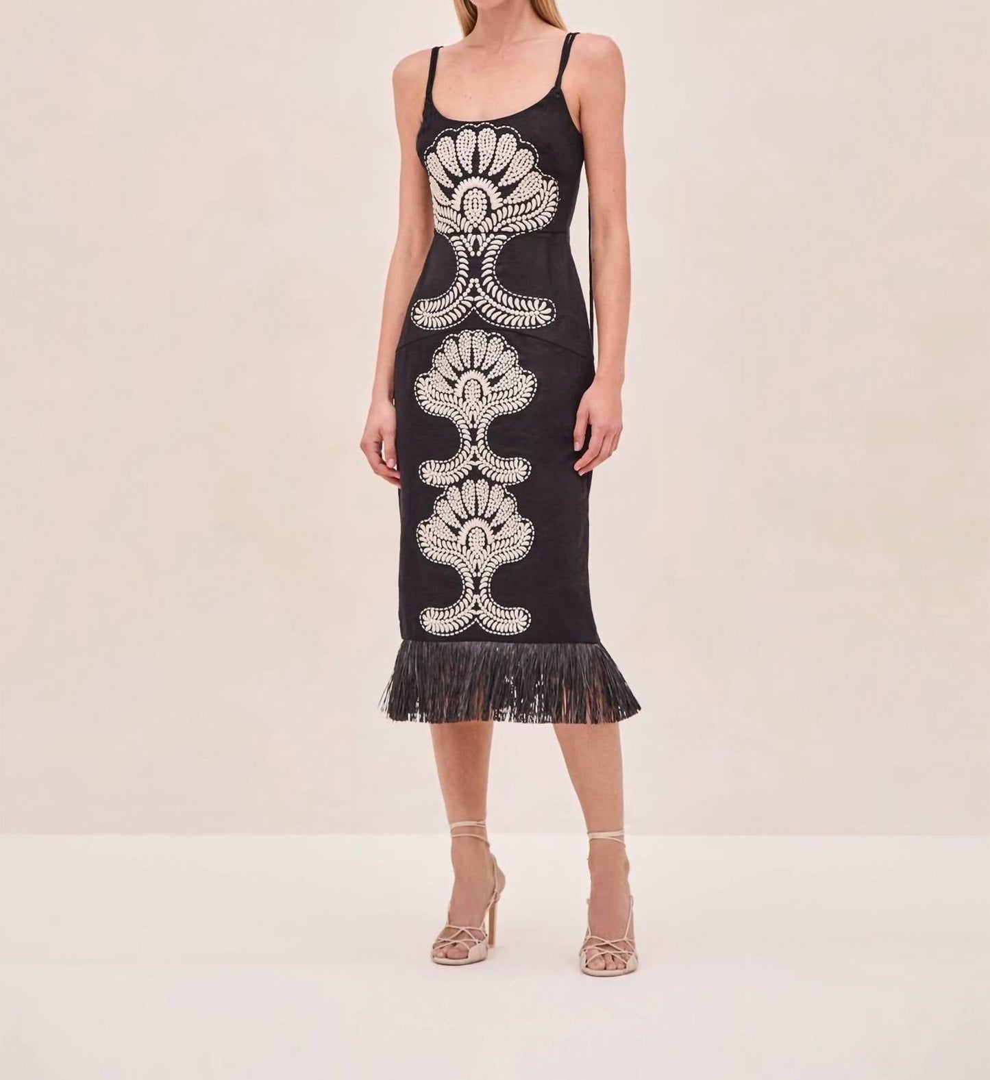 Alexis - Naturi Embroidered Midi Dress