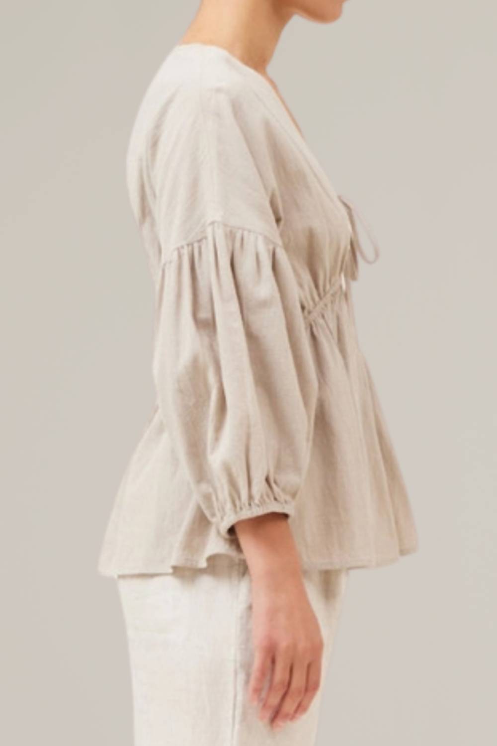 Grade & Gather - Cotton Summer Tie Blouse