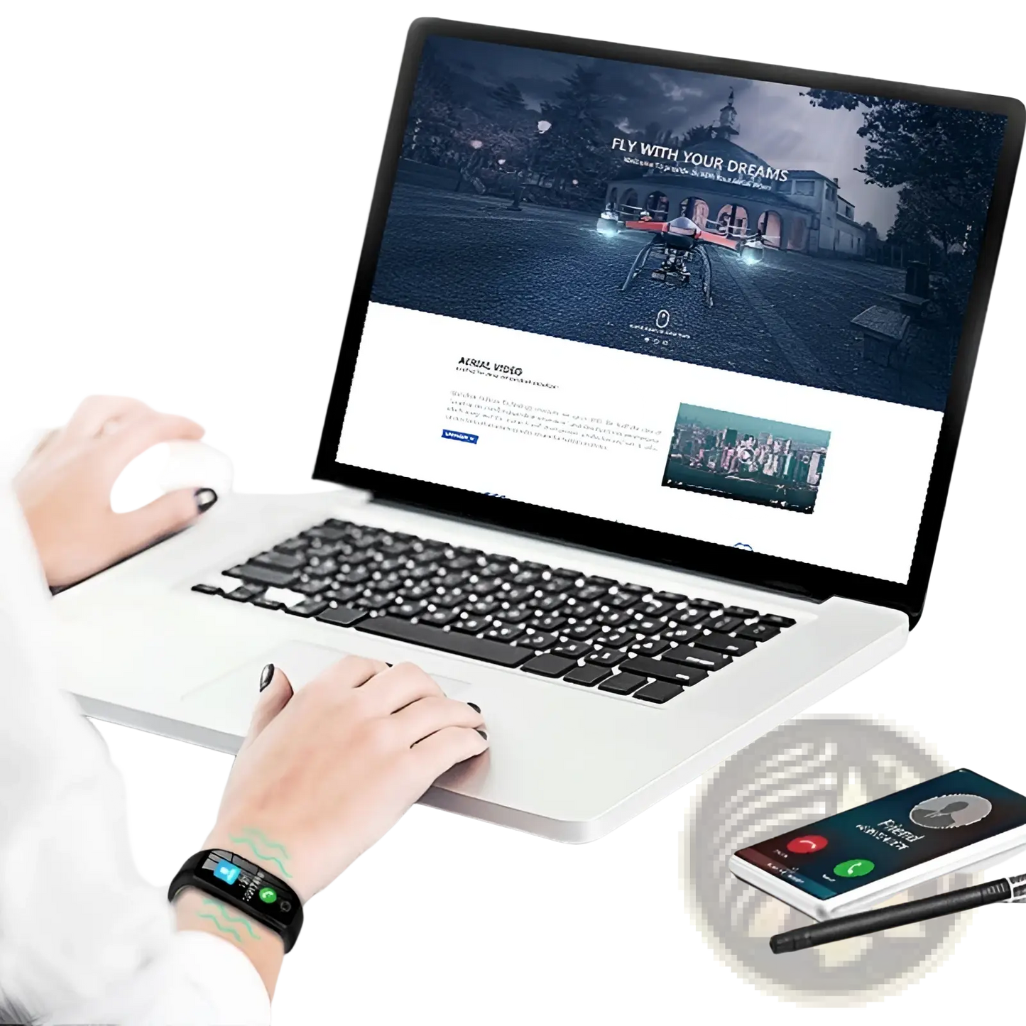 F21 Waterproof Smart Fitness Bracelet with Heart Rate Monitor