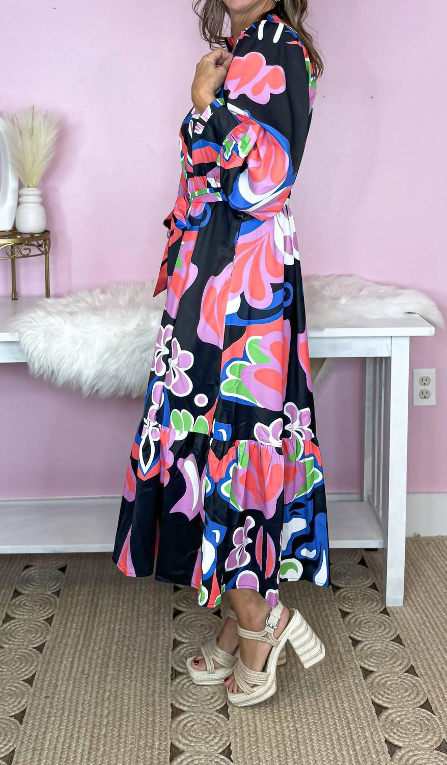 Jodifl - It's No Surprise Abstract Midi Dress
