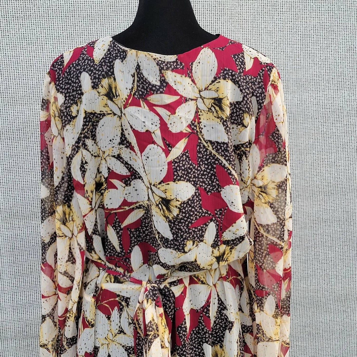 Bar Iii - Floral Long-sleeve Wrap V-neck Dress