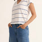 Z Supply - Women's Striped Modern V Neck Top