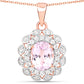 4.26 Carat Genuine Kunzite and White Topaz .925 Sterling Silver Pendant