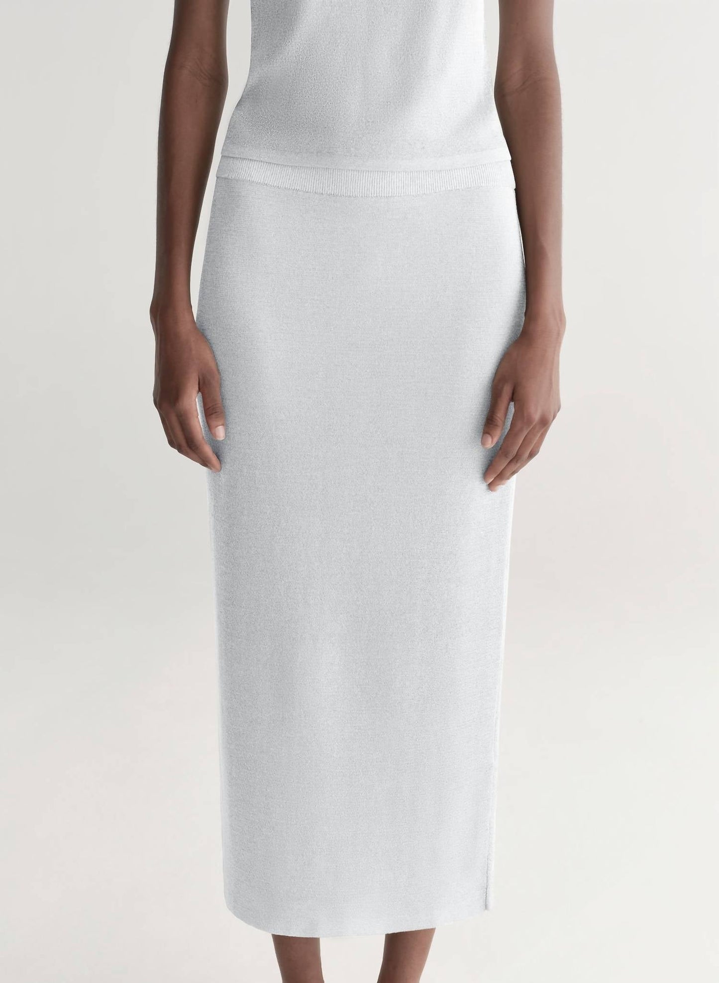 A.L.C. - Clover Metallic Knit Midi Skirt