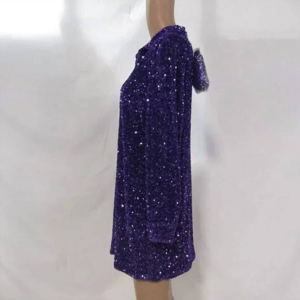 & Other Stories - Women's Sequin Mini Belted Dress