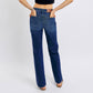 Judy Blue - Midrise Tummy Control Straight Jeans