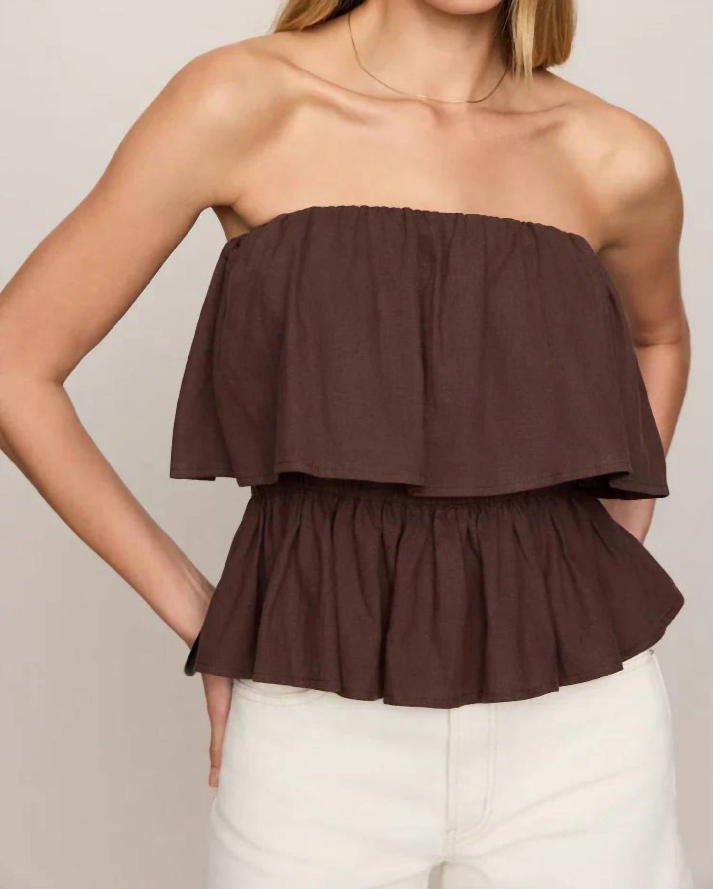 Z Supply - Mabel Strapless Linen Top
