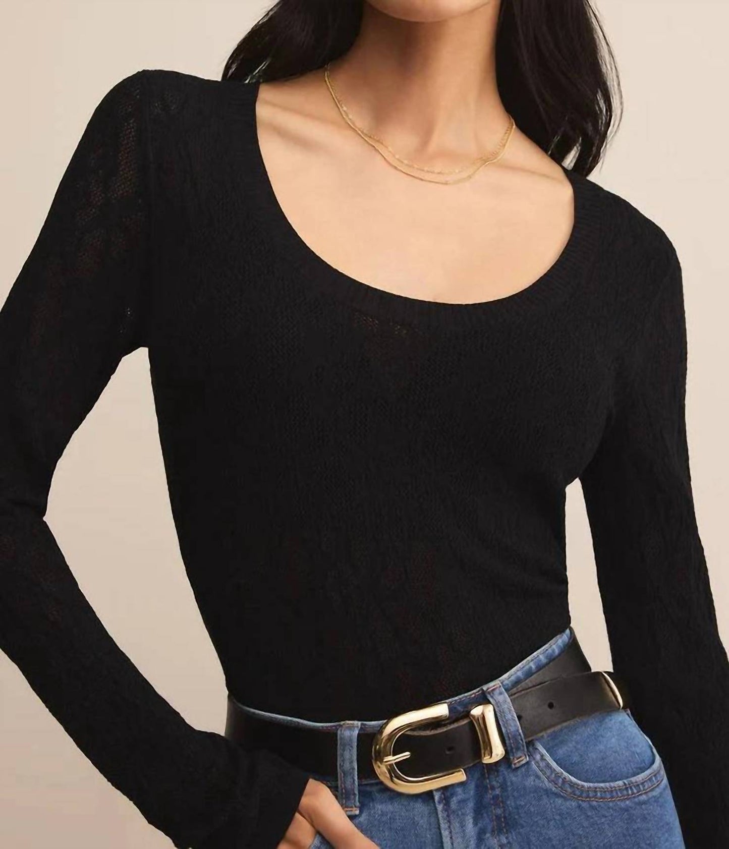 Z Supply - Tibi Scoop Mesh Sweater