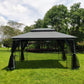 13x10 Outdoor Patio Gazebo Canopy Tent with Ventilated Double Roof and Mosquito Net