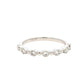 Aamiaa - 0.25 Carat Natural Diamond Bezel & Bar Band Ring - Size 6.5