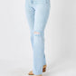 Judy Blue - Rip Back High Rise Straight Jeans