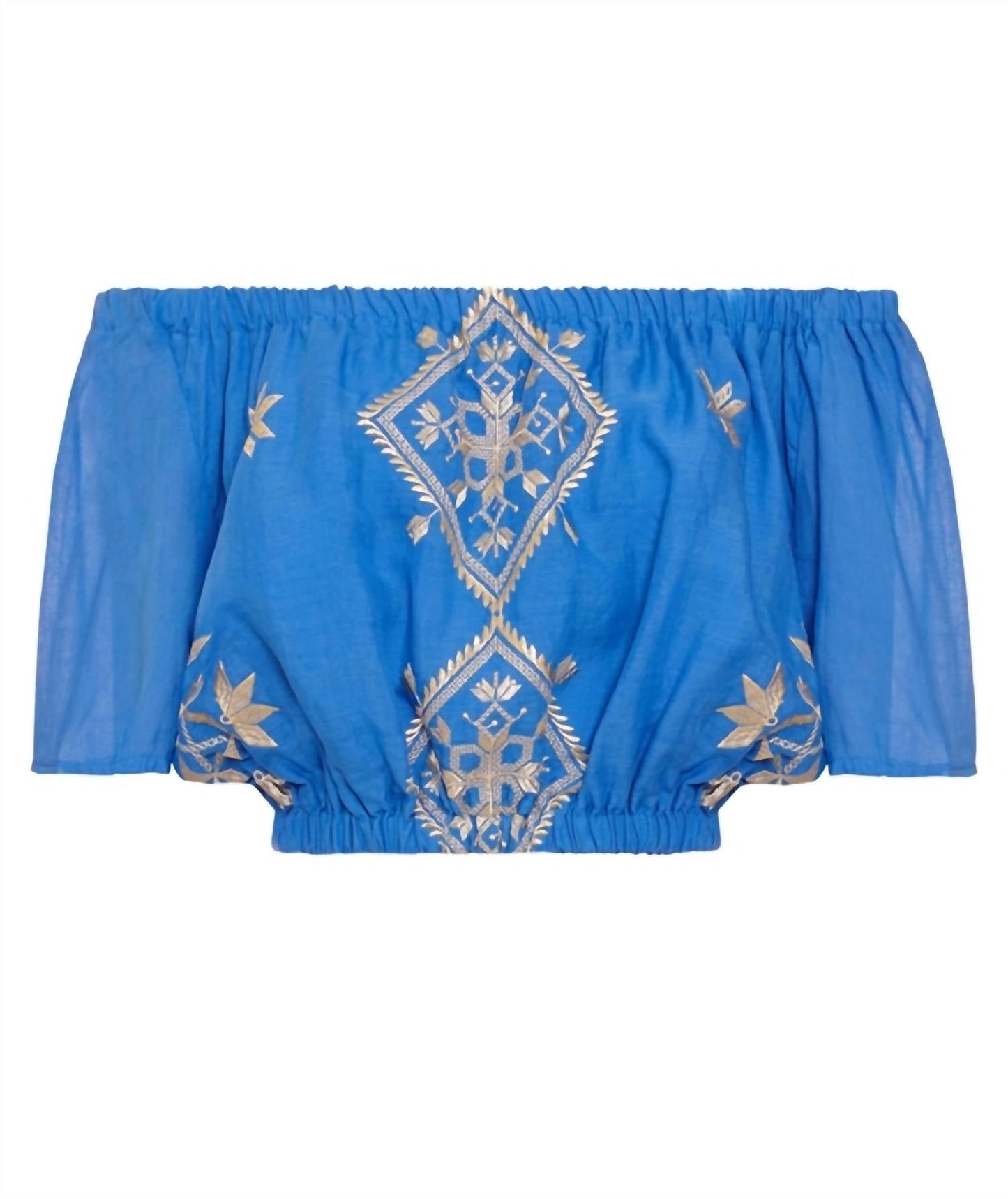 Greek Archaic Kori - Lefkada Off Shoulder Crop Top