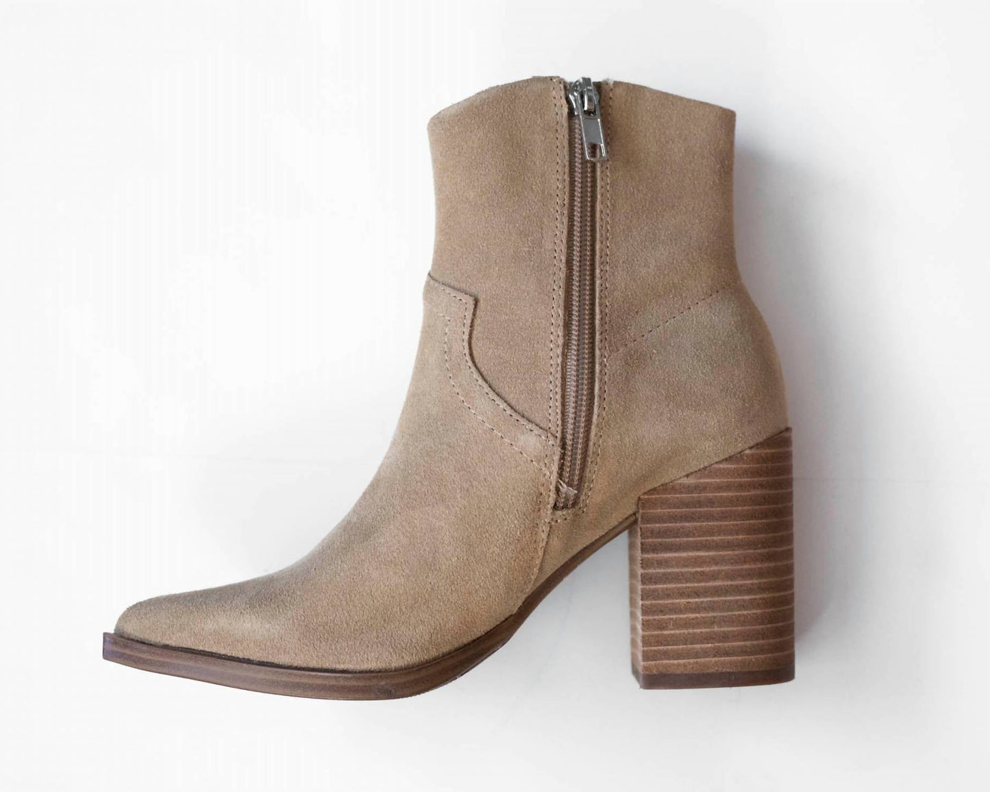 Steve Madden - Cate Western Suede Block Heel Booties