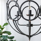 4 Light Metal Chandelier in Black Iron with Adjustable Chain