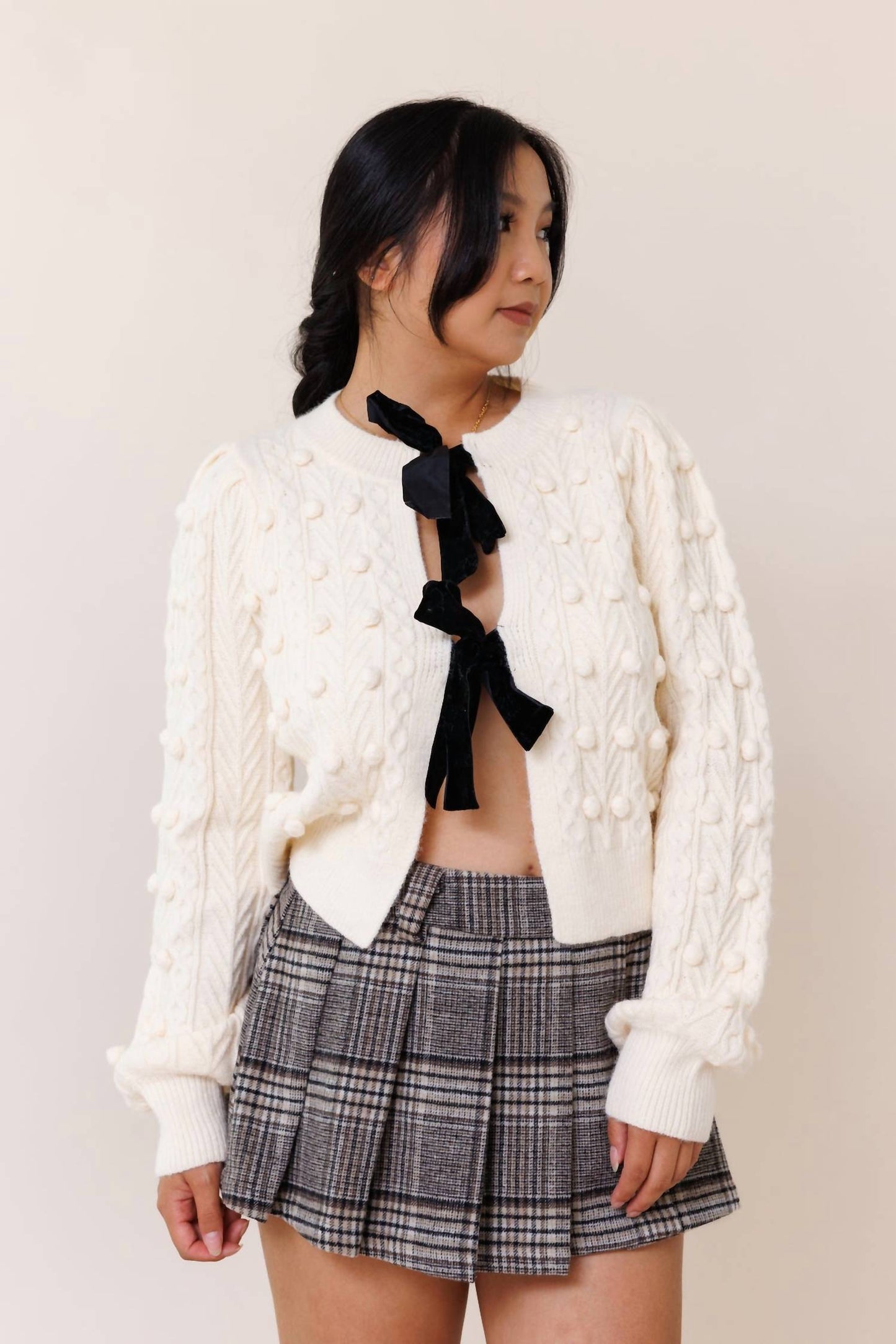 &Merci - Carly Bow Tie Sweater