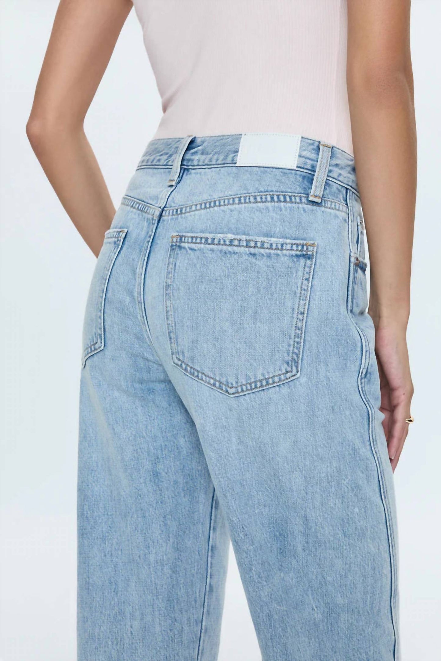 Pistola - Kacey Mid Rise Cuffed Straight Jean